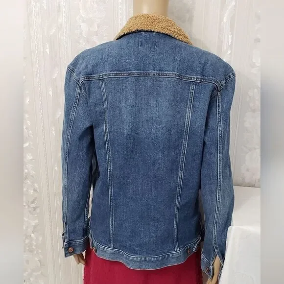 Loft Double Chest Pockets Denim Jacket NWT Size Small - Picture 3 of 6